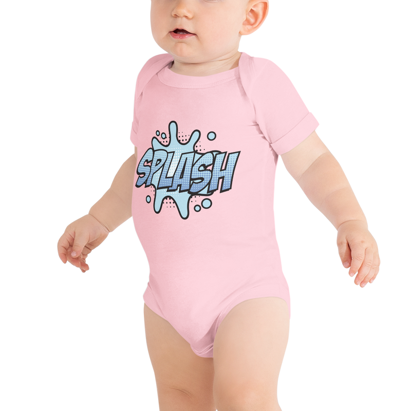Babybody med texten "SPLASH"