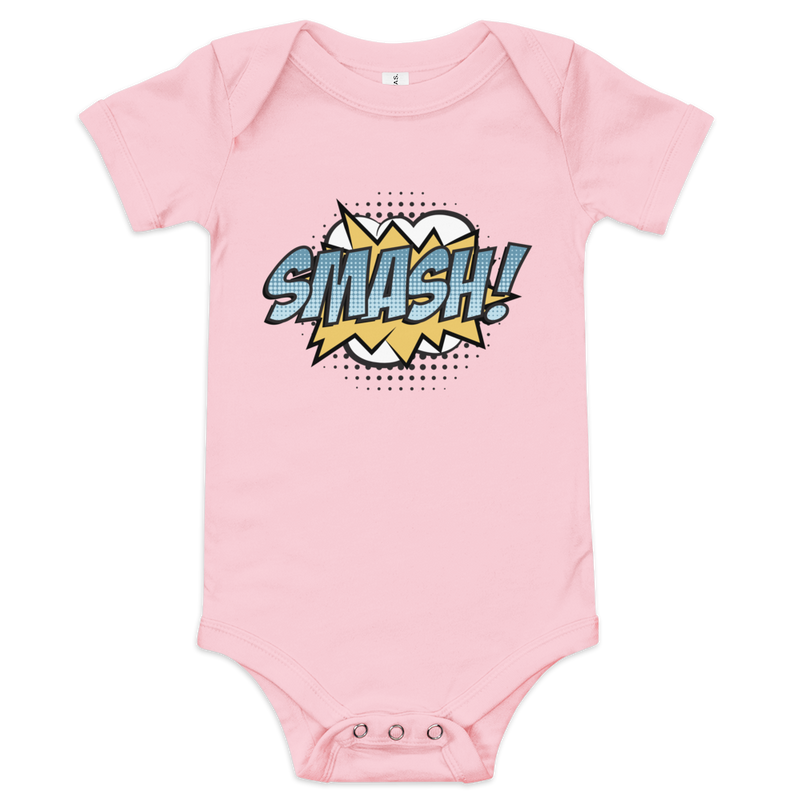 Babybody med texten "SMASH!"