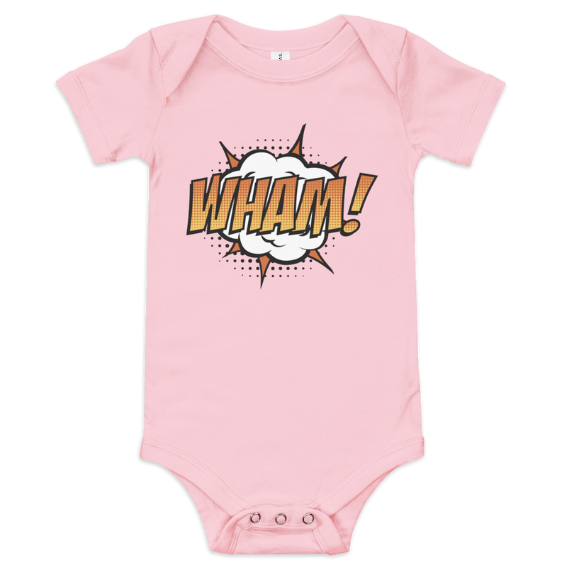 Babybody med texten "WHAM!"