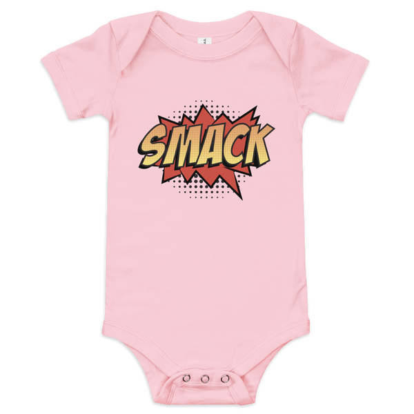 Babybody med texten "SMACK"