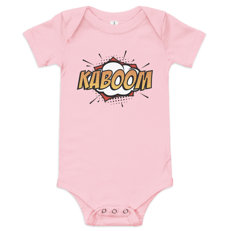 Babybody med texten "KABOOM"