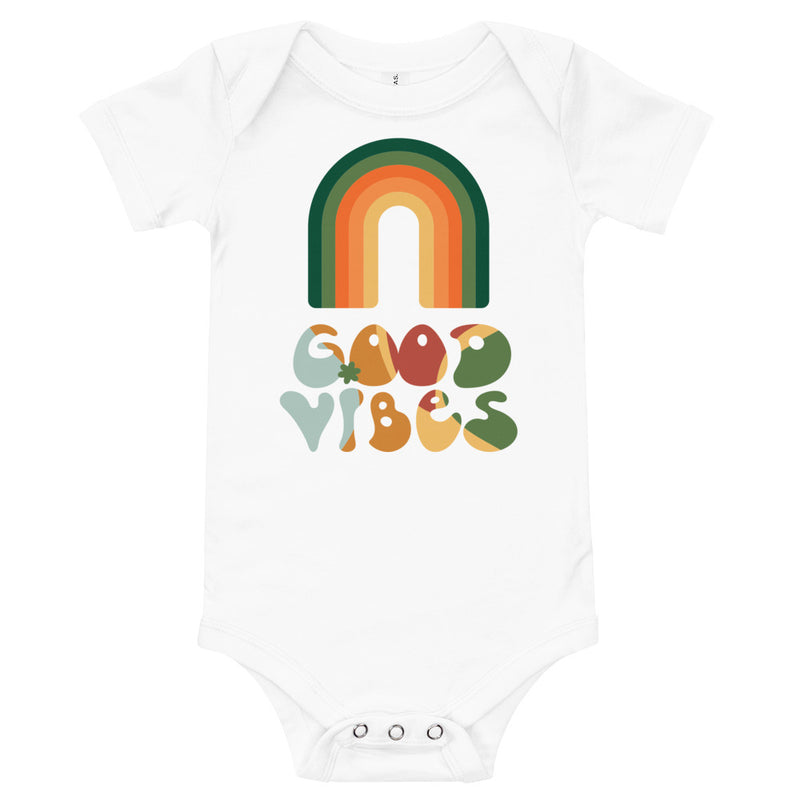 Babybody med texten "Good vibes"