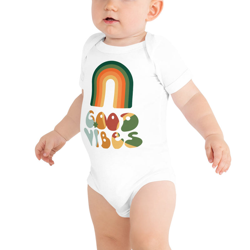 Babybody med texten "Good vibes"