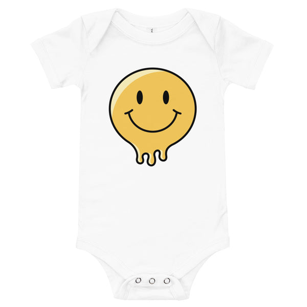Babybody med smältande smiley