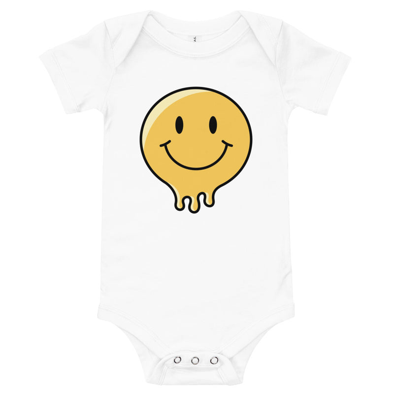 Babybody med smältande smiley