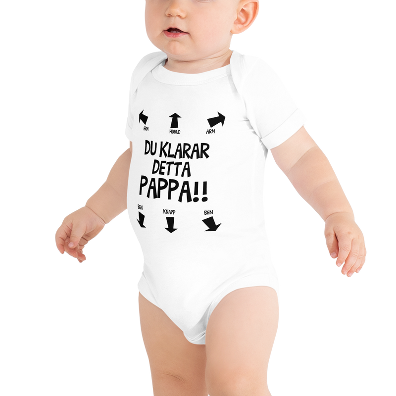 Babybody med texten "Du klarar detta pappa"