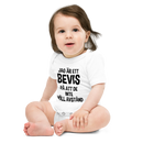 Babybody med texten "Jag är ett bevis"