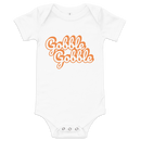 Babybody med texten "Gobble gobble"