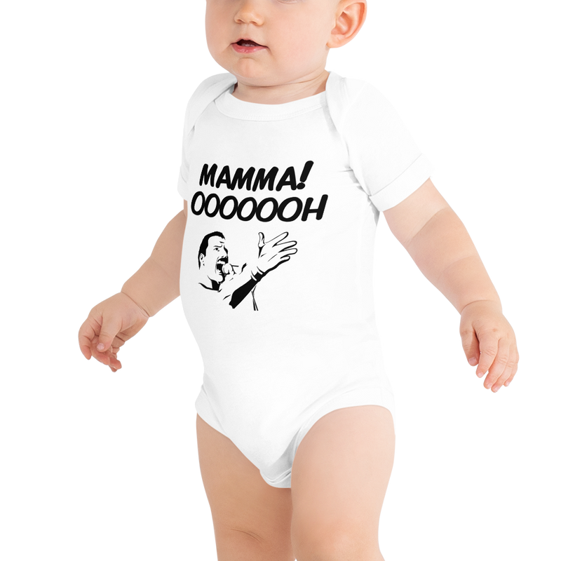 Babybody med texten "Mamma oooooh!"