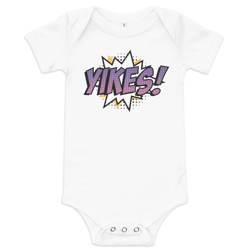 Babybody med texten "YIKES!"