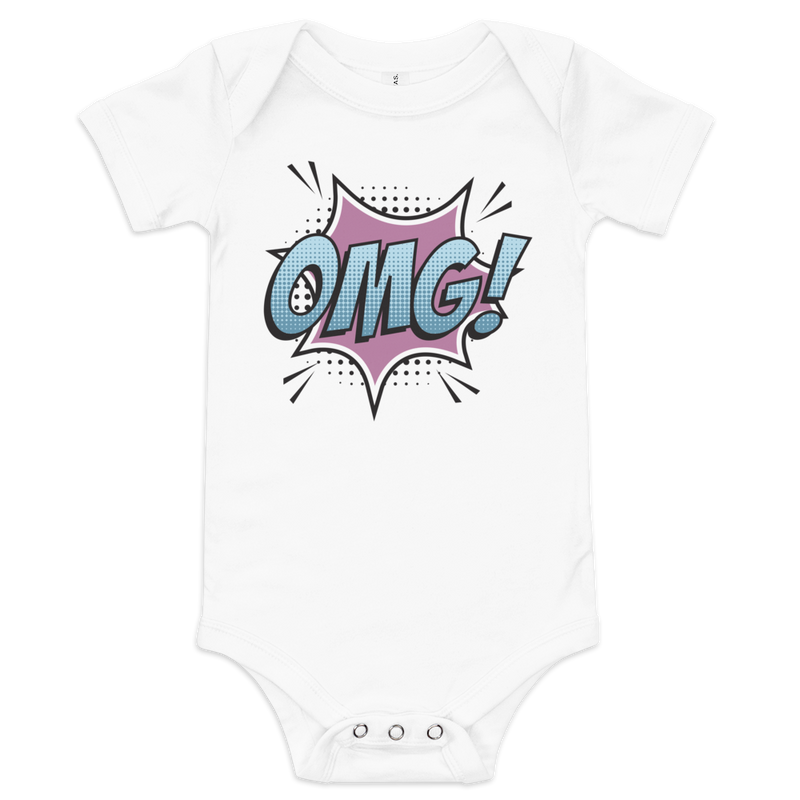 Babybody med texten "OMG!"