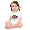 Babybody med texten "KAPOW"