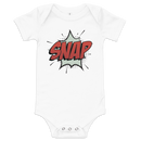 Babybody med texten "SNAP"