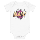Babybody med texten "BLAM!"