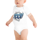 Babybody med texten "POOF"