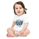 Babybody med texten "POOF"