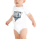 Babybody med texten "HEY"