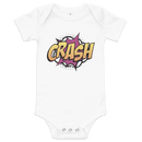 Babybody med texten "CRASH"