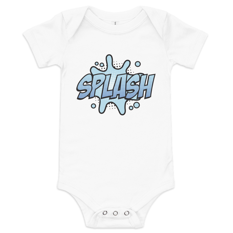 Babybody med texten "SPLASH"