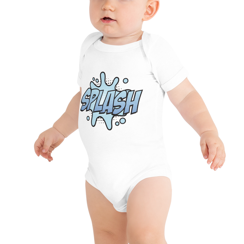 Babybody med texten "SPLASH"