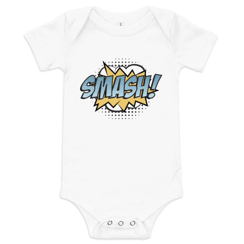 Babybody med texten "SMASH!"