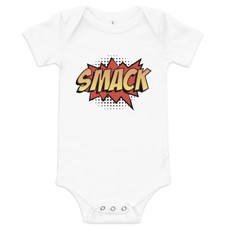 Babybody med texten "SMACK"