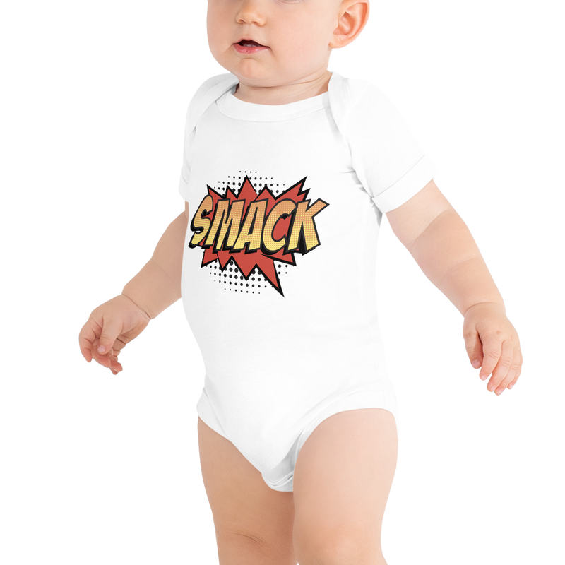 Babybody med texten "SMACK"