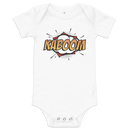 Babybody med texten "KABOOM"