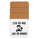 Glasunderlägg med tryck "Lita på mig jag är bonde"