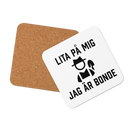 Glasunderlägg med tryck "Lita på mig jag är bonde"