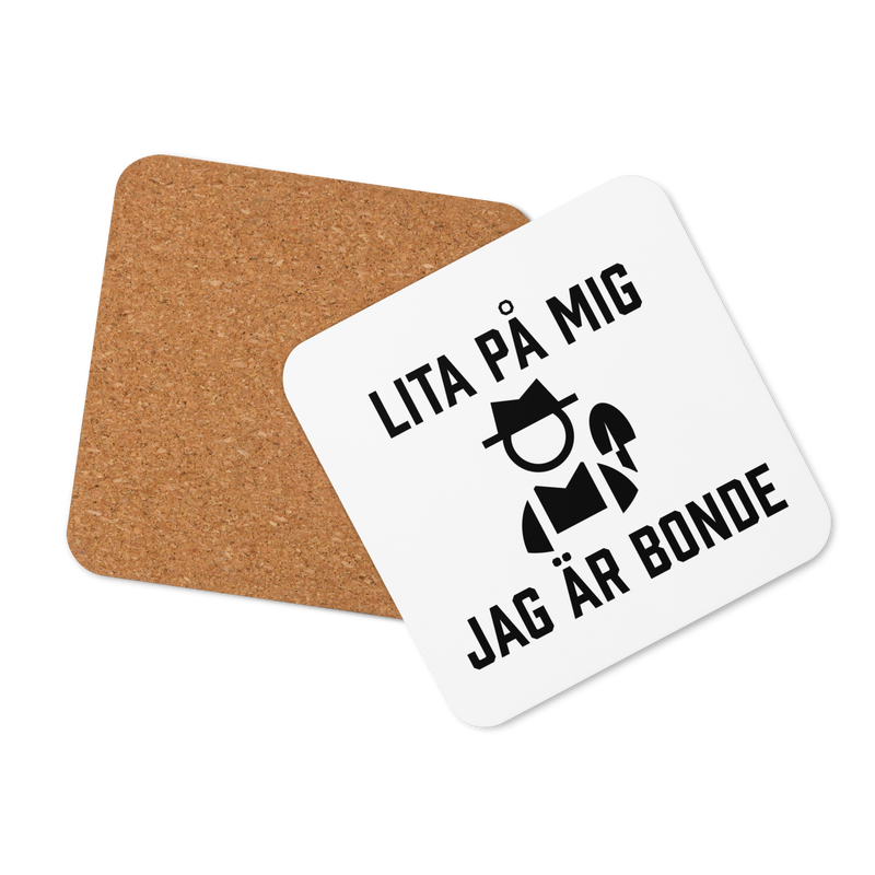 Glasunderlägg med tryck "Lita på mig jag är bonde"