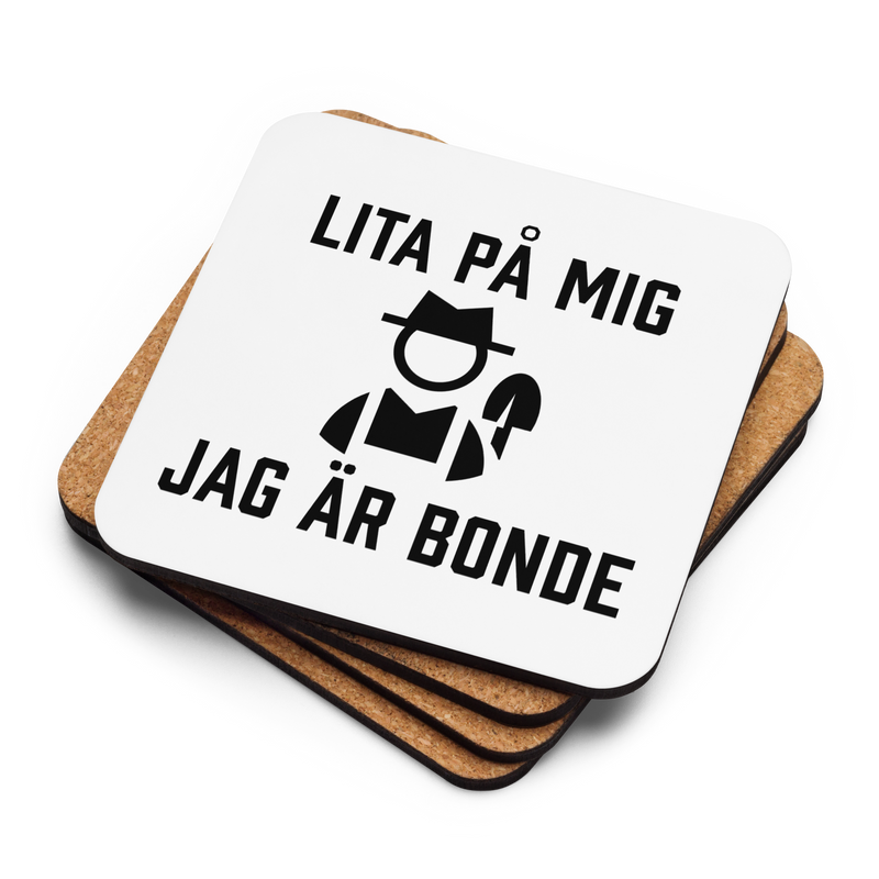 Glasunderlägg med tryck "Lita på mig jag är bonde"