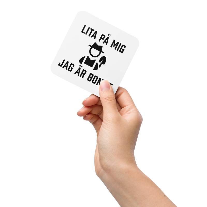 Glasunderlägg med tryck "Lita på mig jag är bonde"