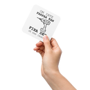 Glasunderlägg med tryck " Om inte farfar kan fixa det så kan ingen"