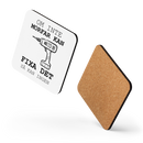 Glasunderlägg med tryck " Om inte morfar kan fixa det så kan ingen"