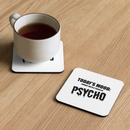 Glasunderlägg med tryck "Psycho"