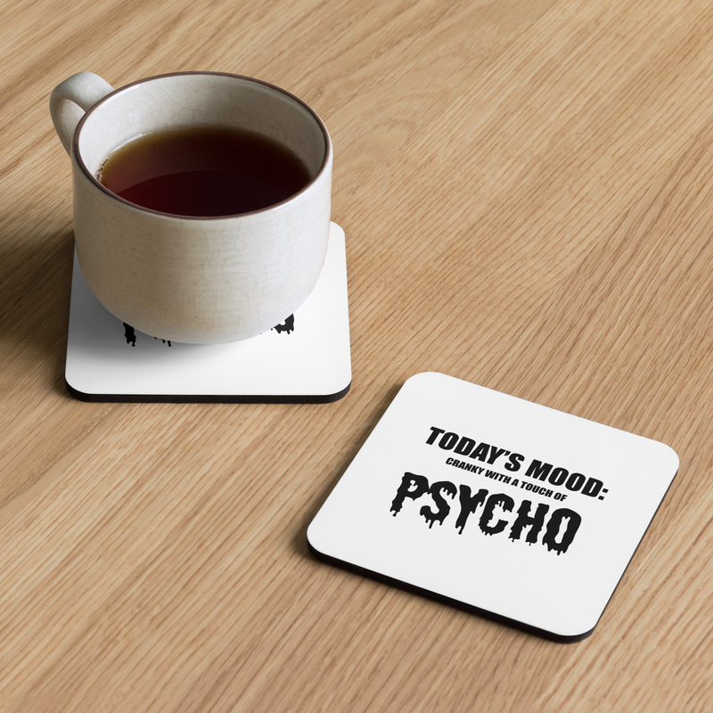 Glasunderlägg med tryck "Psycho"