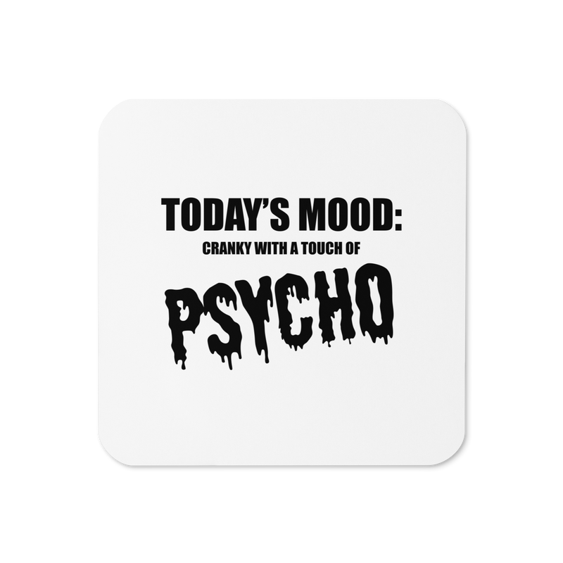 Glasunderlägg med tryck "Psycho"