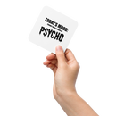 Glasunderlägg med tryck "Psycho"