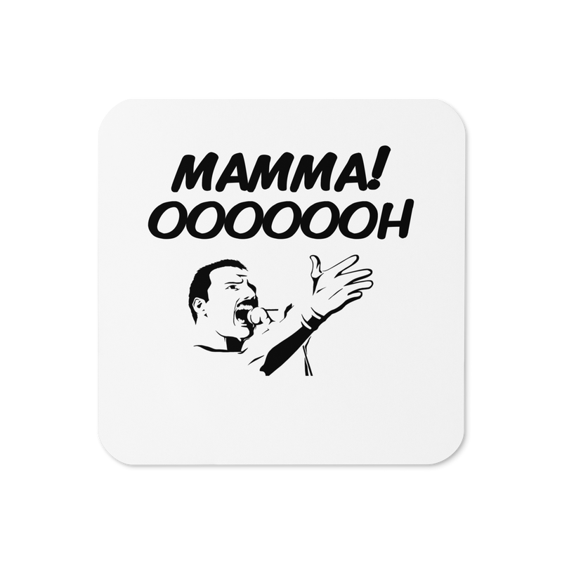 Glasunderlägg med tryck "Mamma! OOOOOH"