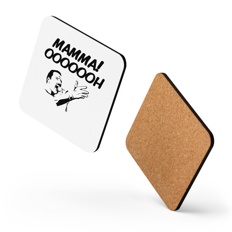 Glasunderlägg med tryck "Mamma! OOOOOH"