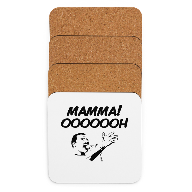 Glasunderlägg med tryck "Mamma! OOOOOH"