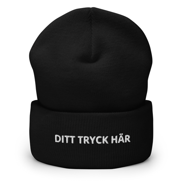 Mössa med broderad text - Ditt tryck