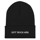 Mössa med broderad text - Ditt tryck