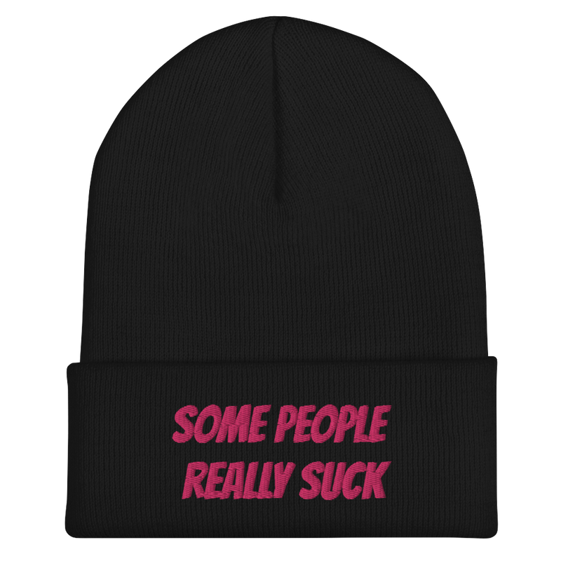 Mössa med broderad text - SOME PEOPLE REALLY SUCK