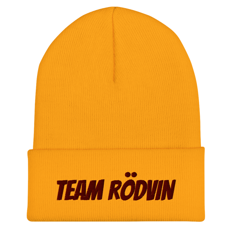 Mössa med broderad text -TEAM RÖDVIN