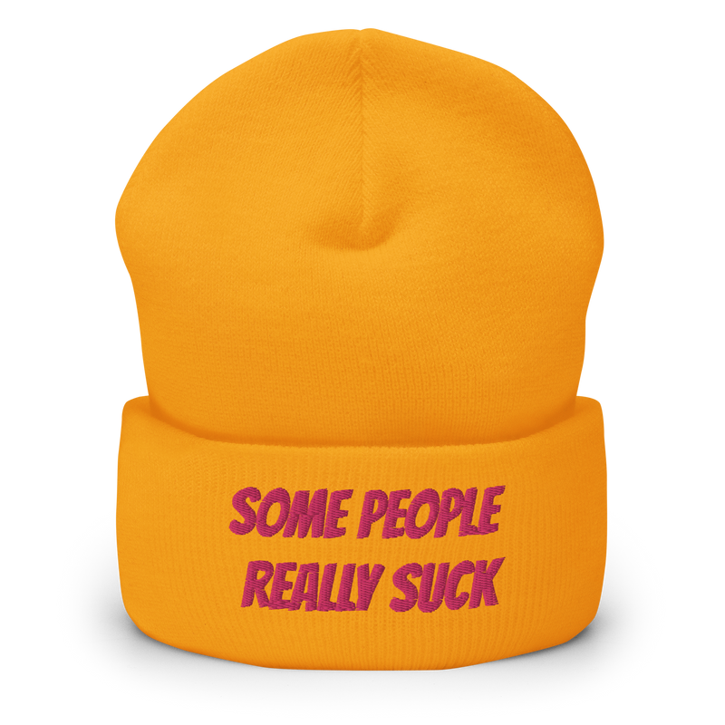 Mössa med broderad text - SOME PEOPLE REALLY SUCK
