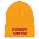 Mössa med broderad text - SOME PEOPLE REALLY SUCK