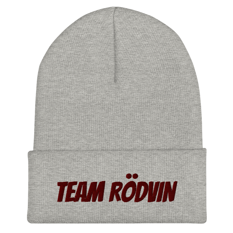 Mössa med broderad text -TEAM RÖDVIN