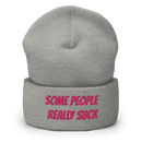 Mössa med broderad text - SOME PEOPLE REALLY SUCK